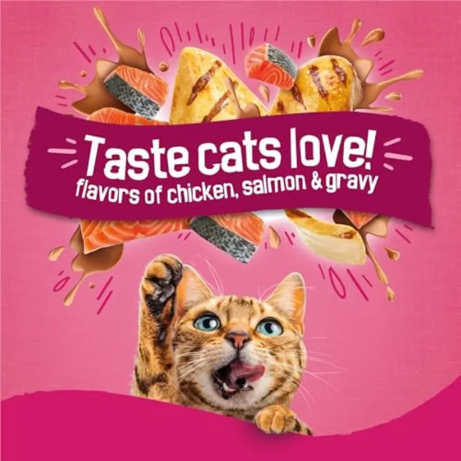 Gravy Swirlers with Flavors of Chicken, Salmon, and Gravy Dry Cat Food - 22 lb. Bag