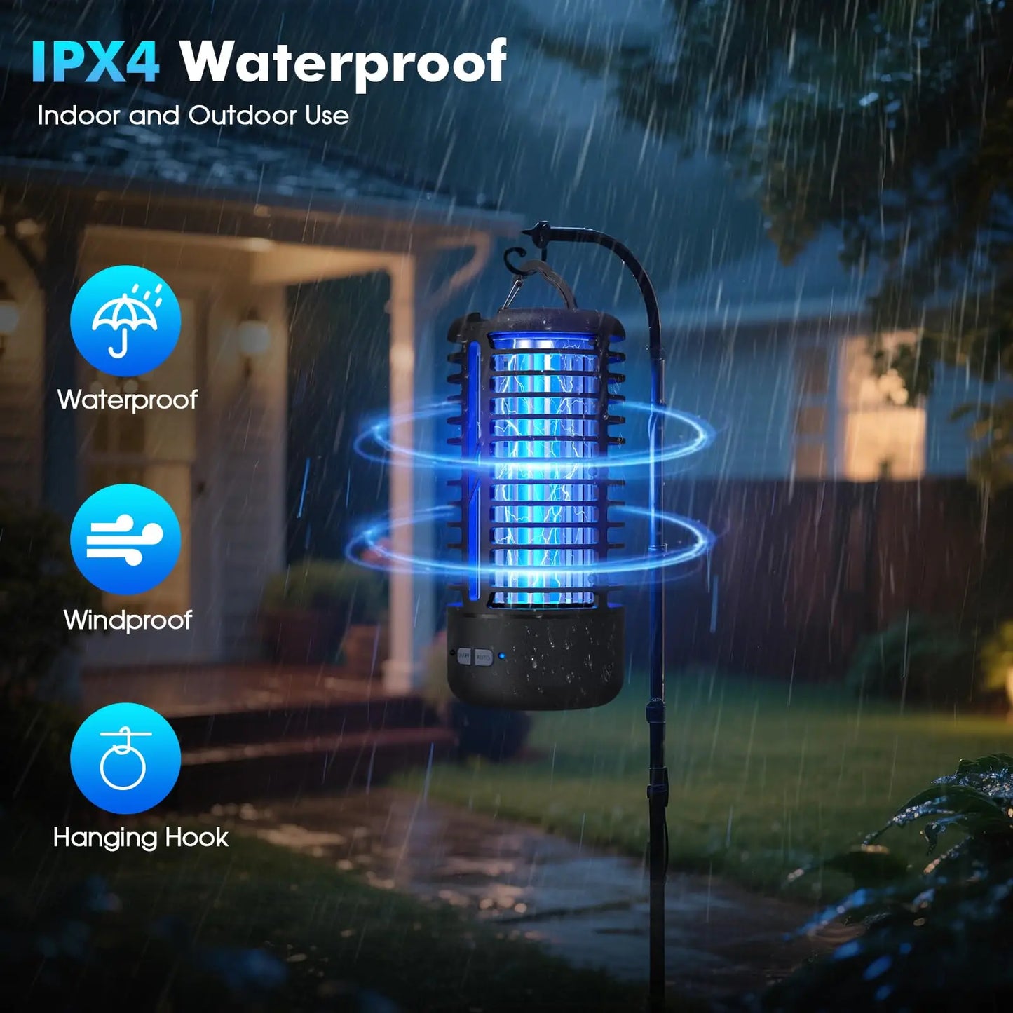 2 Pack Rechargeable Bug Zapper Portable Electric Mosquito Killer for Indoor & Outdoor Fly Trap for Camping, Patio, Garden