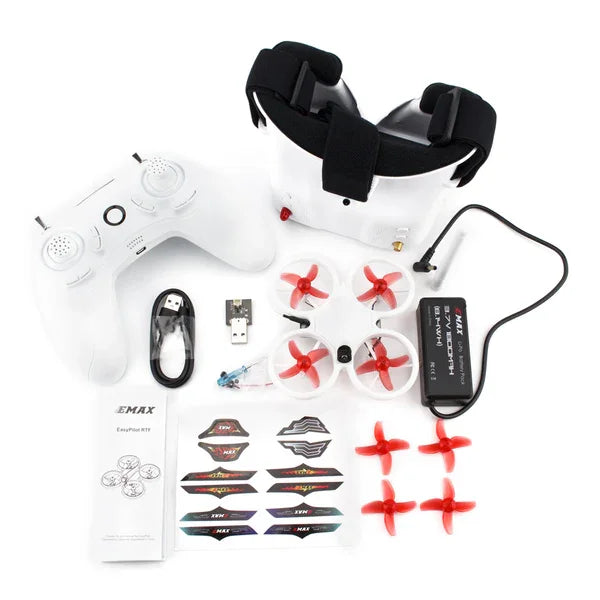 Emax USA Official EZ Pilot Beginner 82MM Mini Indoor FPV Racing Drone 25mW RC Quadcopter RTF With Goggle Remote Kids Toy