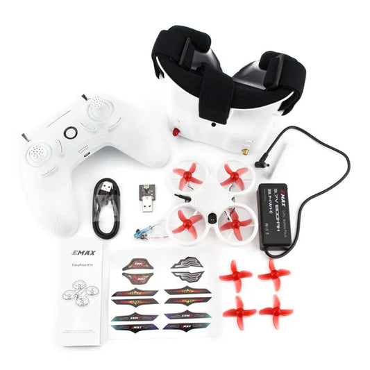 Emax USA Official EZ Pilot Beginner 82MM Mini Indoor FPV Racing Drone 25mW RC Quadcopter RTF With Goggle Remote Kids Toy