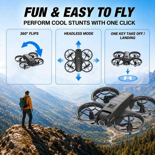 RC Drone Dual Camera Adjustable Lens 50X Digital Zoom Gesture Snapshot Video WIFI Image Transmission Aerial Photography Drone With APP Control