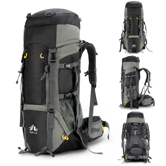 Camping Backpacks 70L 90L with Internal Frame Hiking Backpack for Men Women Waterproof Lightweight Breathable Outdoor Mountaineering Traveling