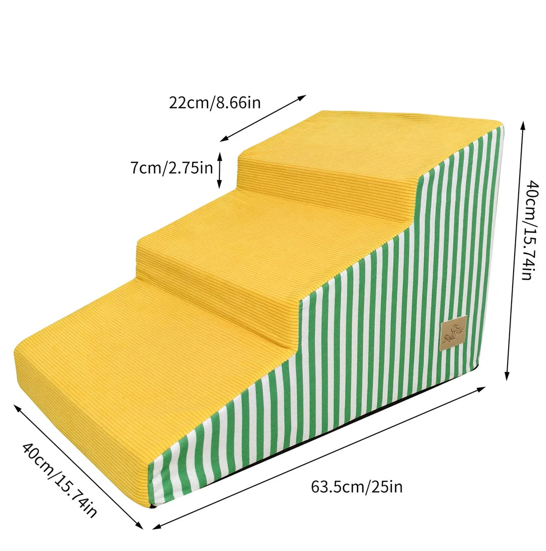Pet Stairs for Dogs High-Density Foam Gentle Slope Access Ramp 3/4/5 Steps Safe Dog Ramp for Pet Accessibility