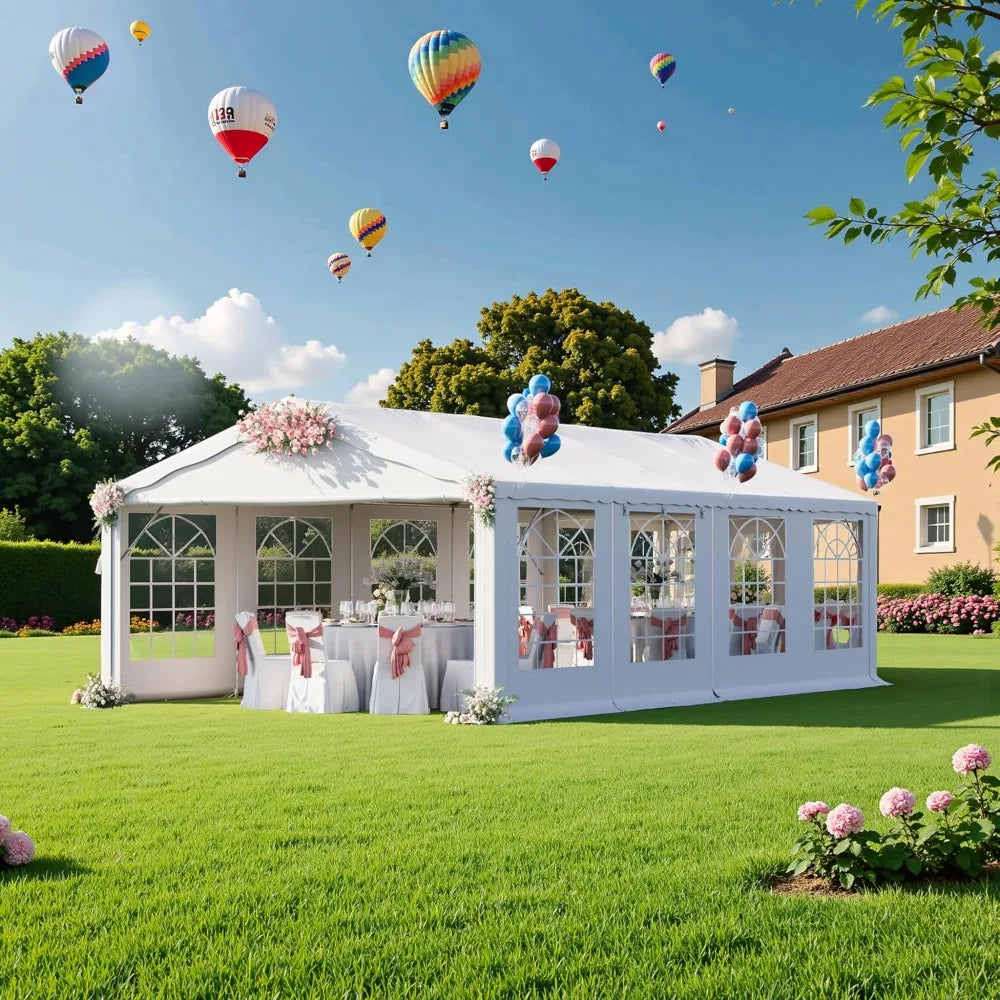 13' x 26' Party Tent Heavy Duty Outdoor Wedding Tent with Removable Sidewall, Outdoor Gazebo Event Shelter Canopy, Large Tent for Weddings, Birthdays