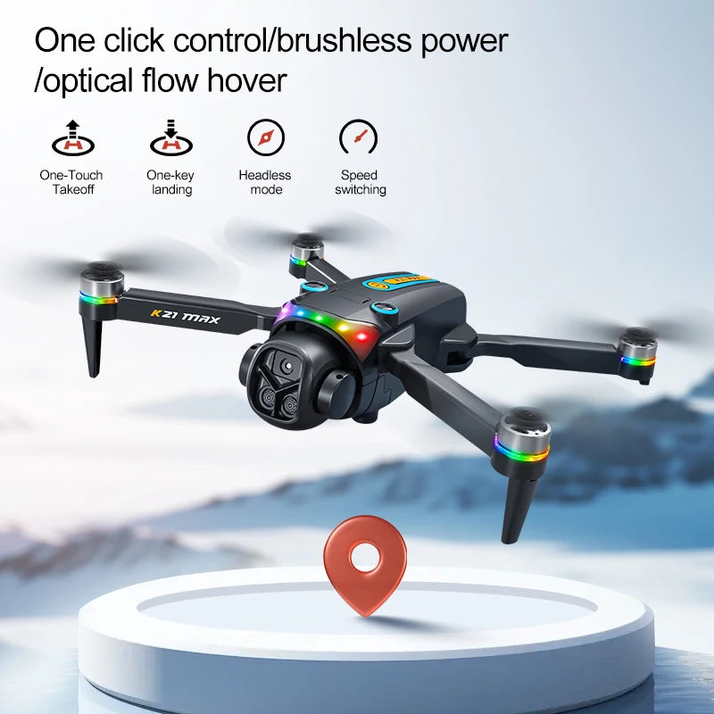 FPV Drone With A 4.3-Inch Built-In Screen Remote Controller (No Phone Required) - Portable Remote-Controlled Quadcopter Suitable For Beginners And Adults, Supports Optical Flow Hovering, Gesture Control, And Automatic Return-