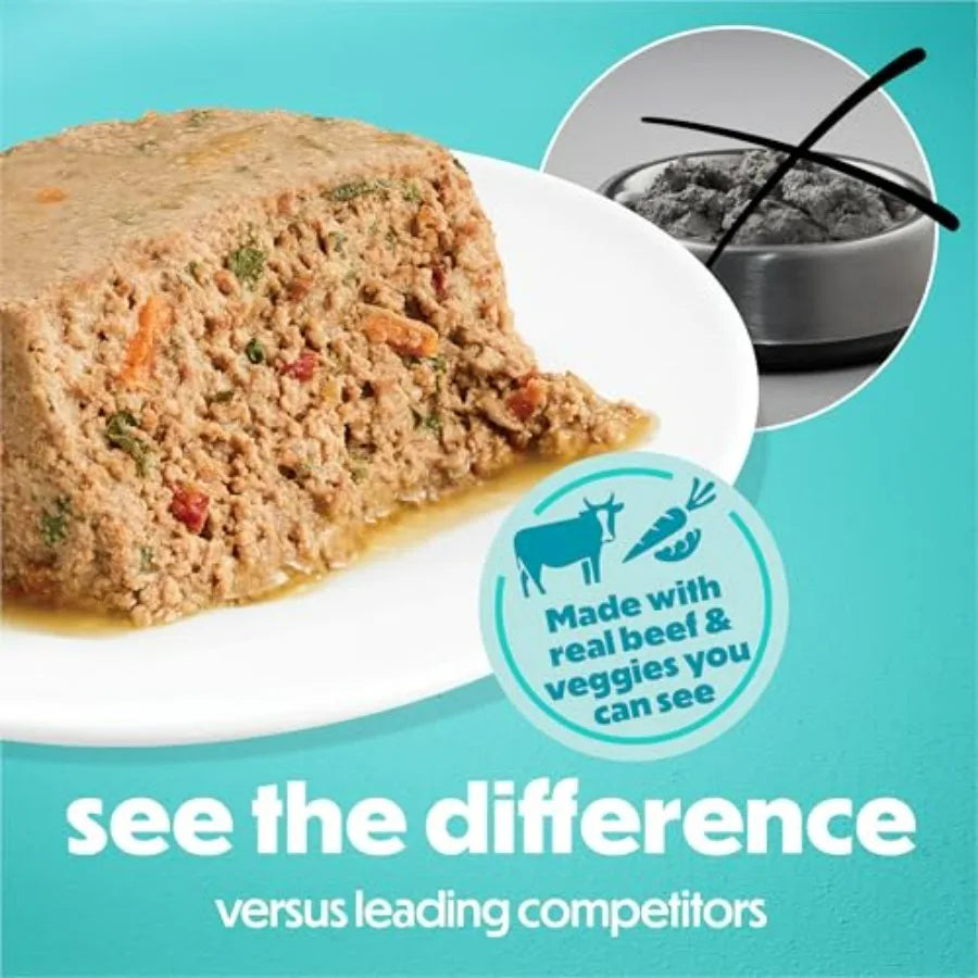 Small Breed Wet Dog Food, Incredibites Loaf With Real Beef Recipe - Pack of 12 3 oz. Cans