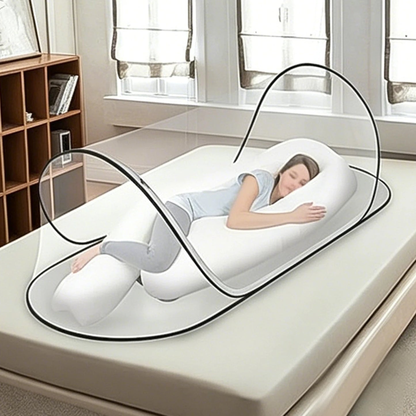 78x31x22in Large Pop-Up Mosquito Net, Lightweight, Breathable, and Soft Convenient Mesh Tent, Foldable and Durable, Mosquito Net