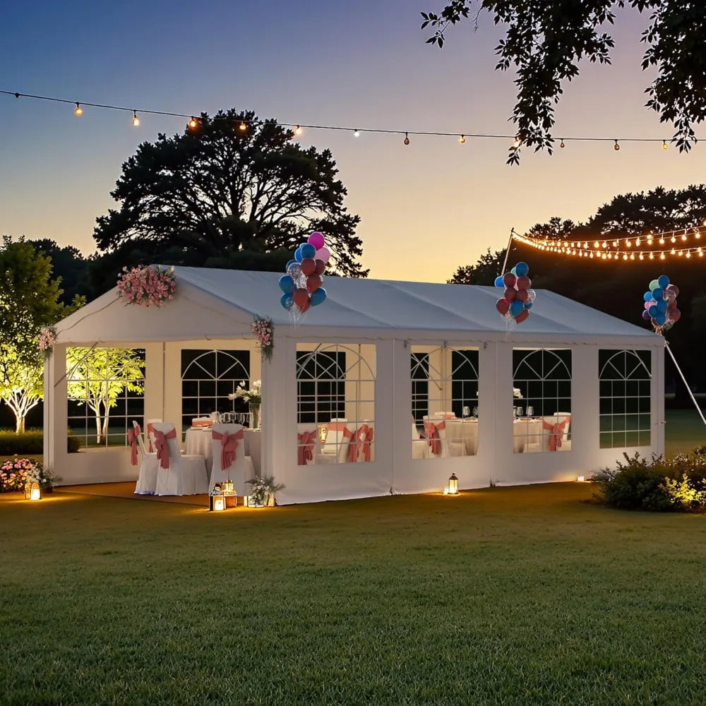 13' x 26' Party Tent Heavy Duty Outdoor Wedding Tent with Removable Sidewall, Outdoor Gazebo Event Shelter Canopy, Large Tent for Weddings, Birthdays