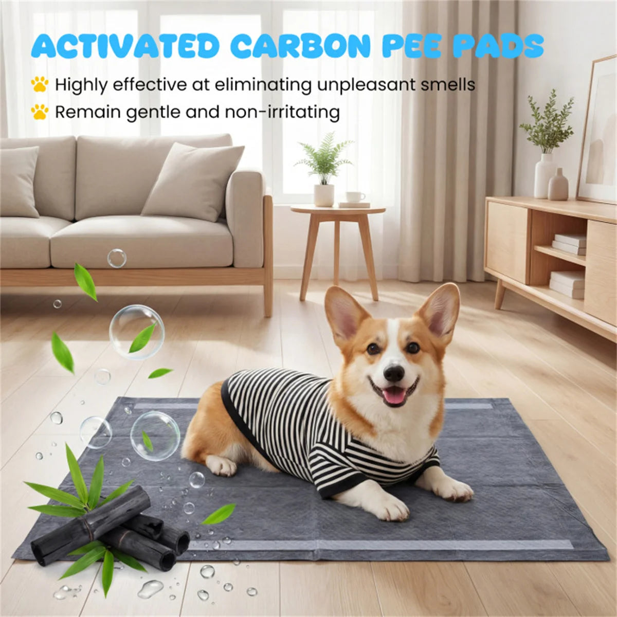150 Pcs Extra Large Pet Pads with 6-Layer Activated Carbon, Leakproof & Odor Control for Dog Potty