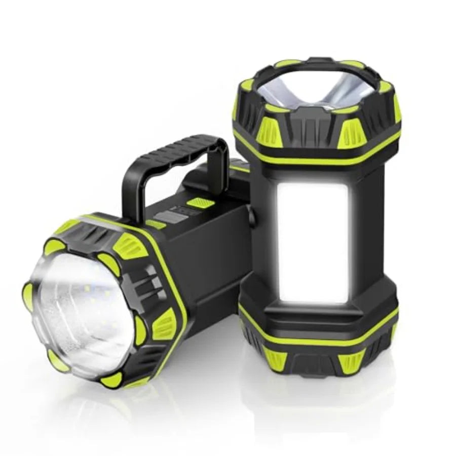 2 Pack Camping Lantern Rechargeable LED Camping Flashlight 4800 Capacity 8 Modes Portable Camping Light for Emergency Hurricane