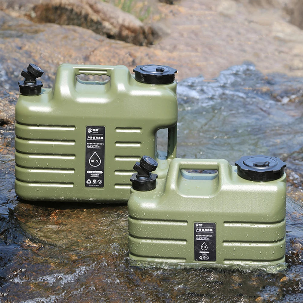 5-12L Water Bucket Large Capacity Portable Camping Water Container with Faucet No Leakage Water Tank for Outdoor Travel Driving