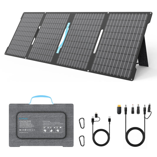 60W Portable Solar Panel 18V Foldable Solar Panel Kit with Solar Output Waterproof IP67 Solar Charger for RV Laptops Camp