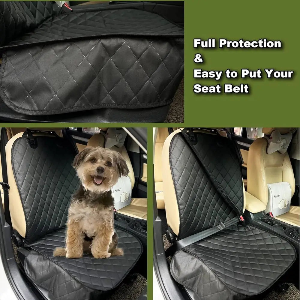 2 Packs Car Front Seat Cover for Dogs, Waterproof Pet Car Seat Protector, Nonslip Scratch-Proof Dog Seat Cover for Cars, Trucks