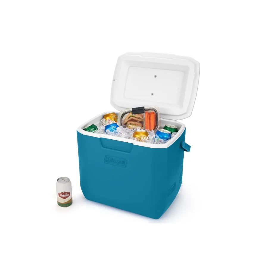 Portable Hard Cooler for Outdoor Use, Durable Rotomolded Plastic, Matte Black Finish, 30-Quart Capacity With Extended Ice Retention