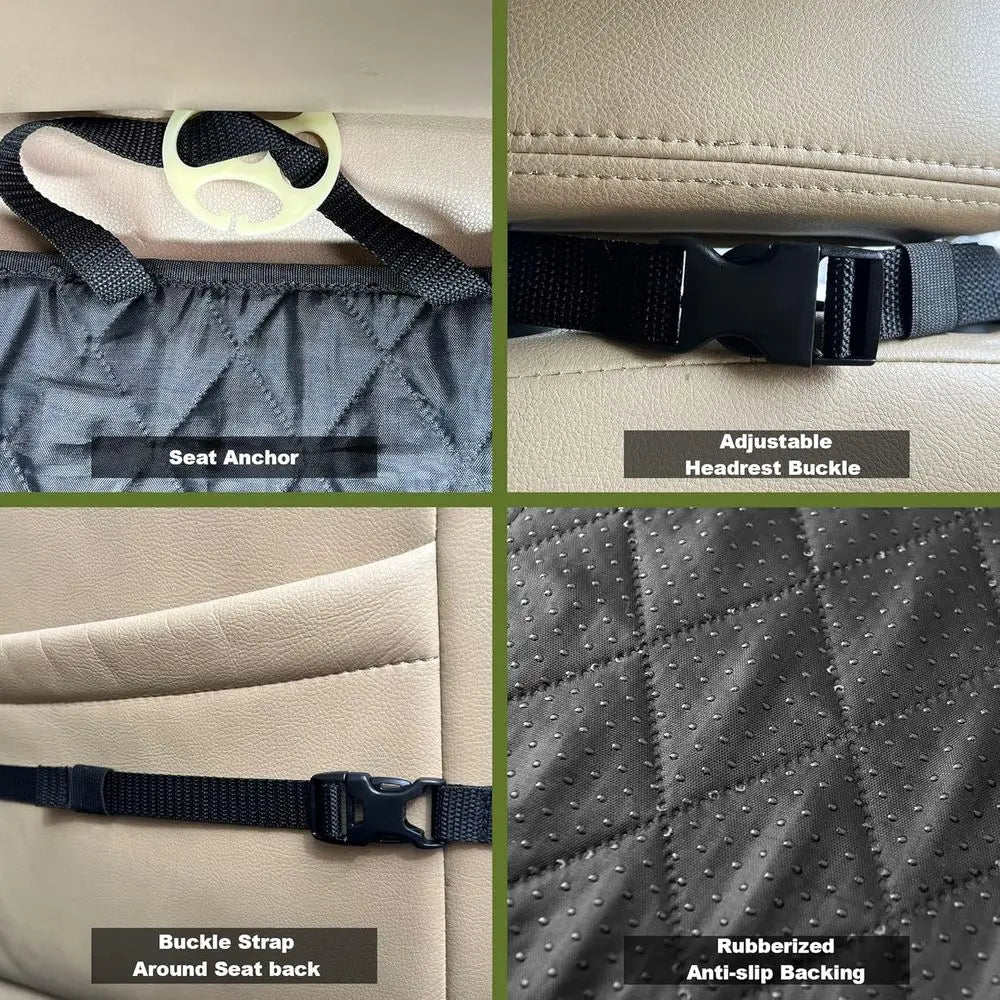 2 Packs Car Front Seat Cover for Dogs, Waterproof Pet Car Seat Protector, Nonslip Scratch-Proof Dog Seat Cover for Cars, Trucks