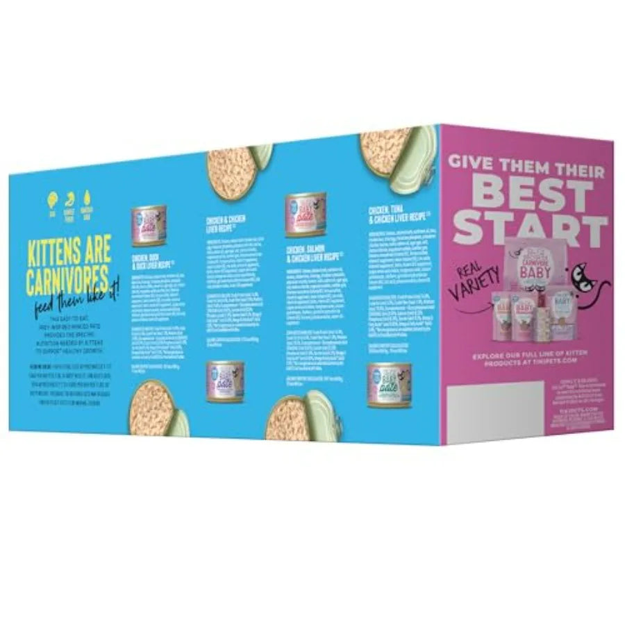 Baby Pate Wet Cat Food for Kittens Variety Pack, 2.4 oz. Cans 12 Count
