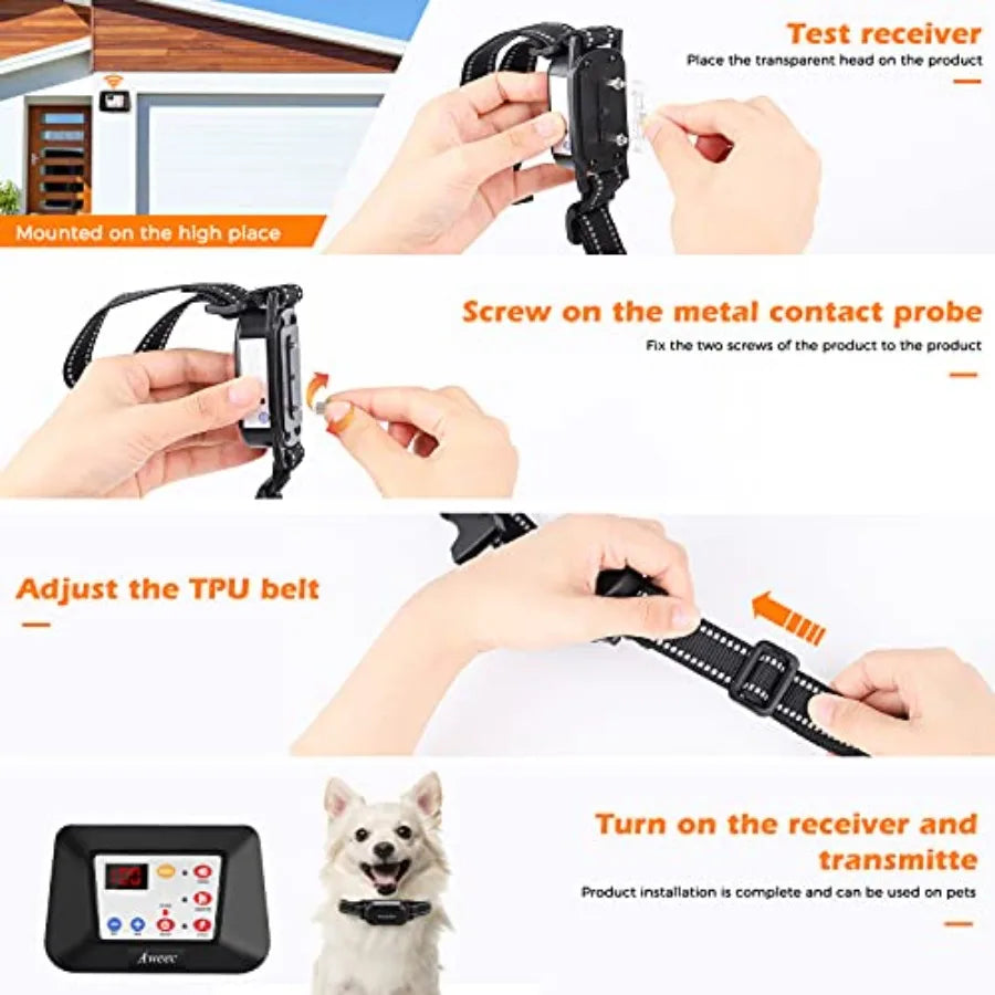 Wireless Dog Fence 2-in-1 Electric Dog Fence Training Collar with Remote 2025 Pet Containment System
