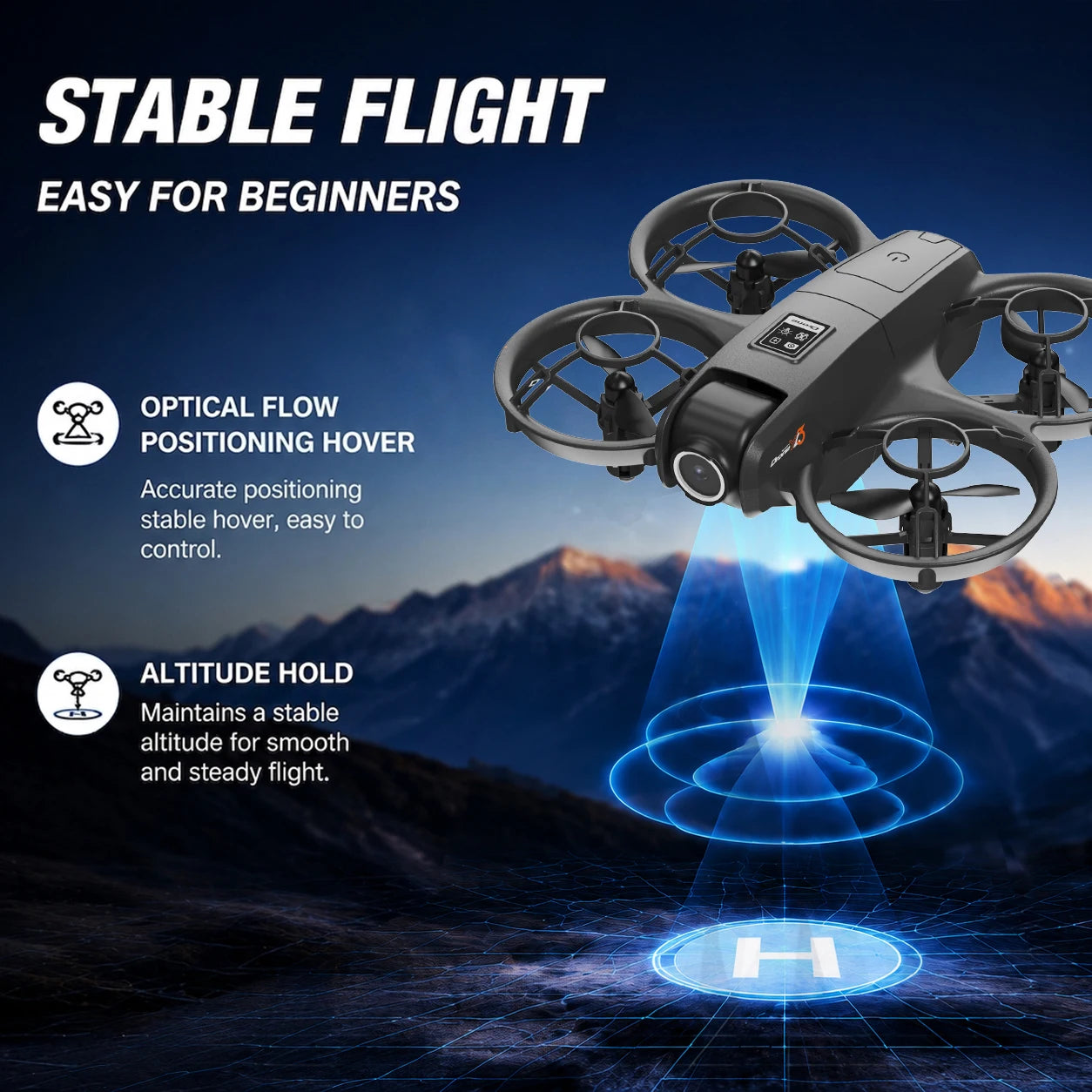 RC Drone Dual Camera Adjustable Lens 50X Digital Zoom Gesture Snapshot Video WIFI Image Transmission Aerial Photography Drone With APP Control