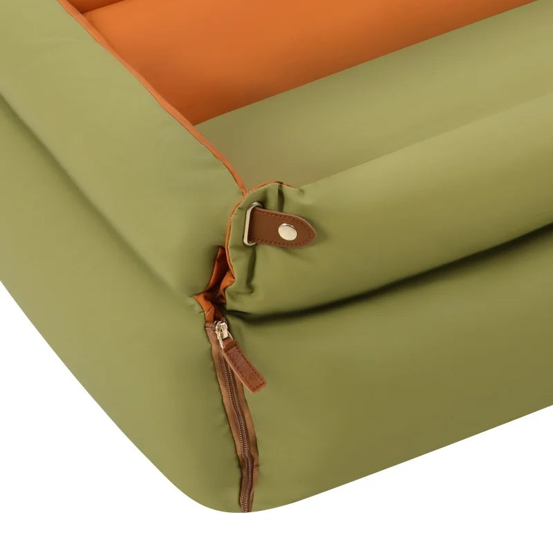 Foldable Travel Pet Car Seat Bed Comfortable Thickened Pet Sleeping Nest Anti Slip Fixed Design Durable Cat Dog Rest Bed For Vehicle Home Dual Use