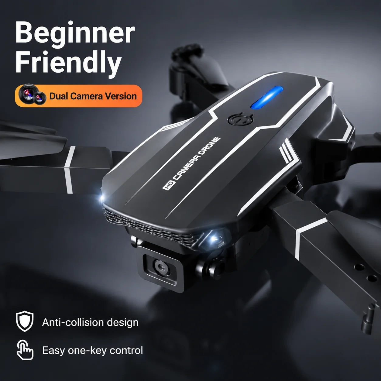 S101 Foldable RC Drone 4K HD Dual Camera WIFI FPV APP Waypoint Flight Altitude Hold 6-Axis Gyro Quadcopter for Beginners