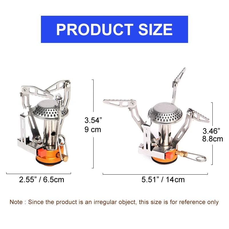 Camping Cookware Set, Outdoor Tableware Equipment Supplies Burner Stove Folding Knife Fork Portable Pot Suit Tourism Cup