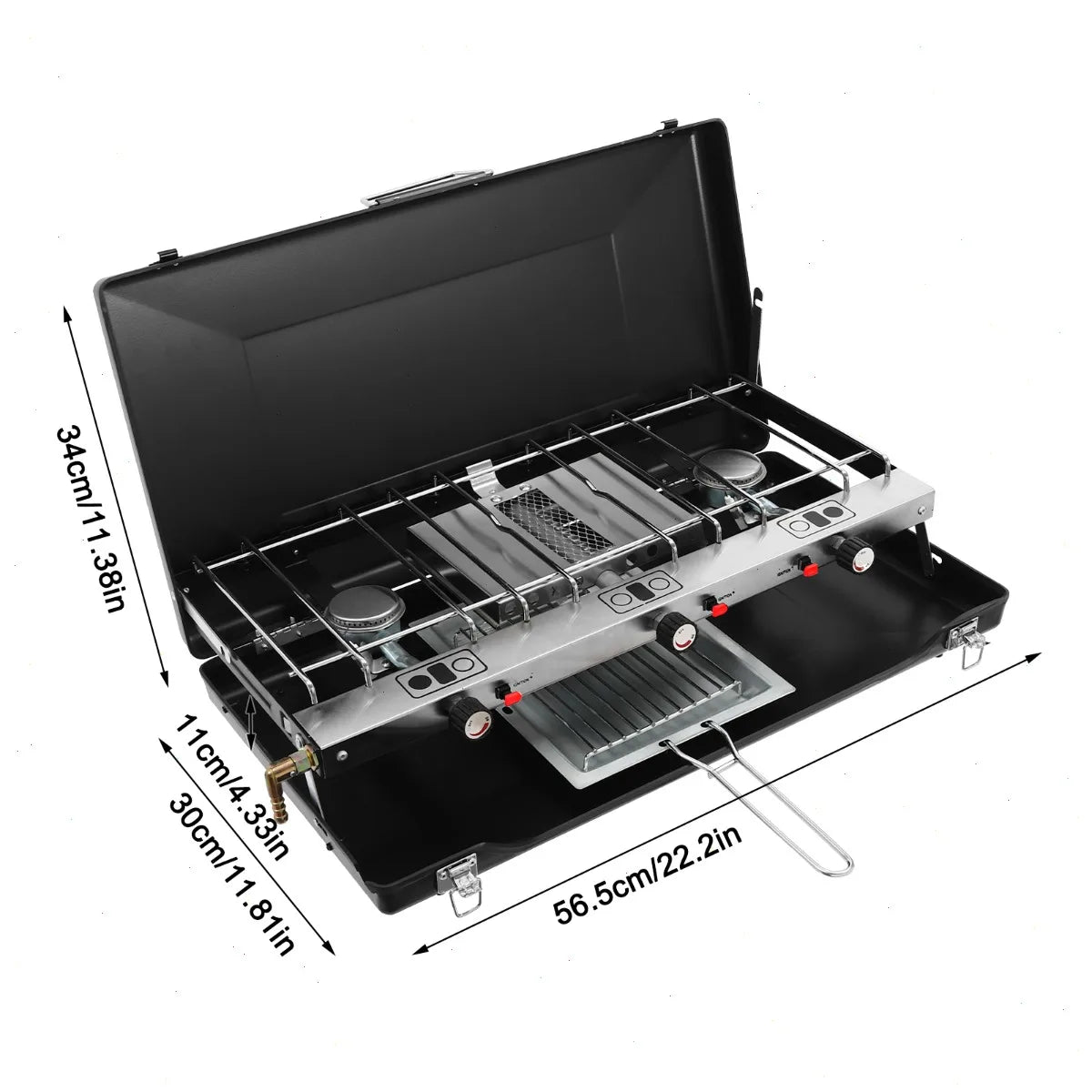 Camping Stove, Campfire Grill, Portable Folding BBQ Grill, Outdoor Cooking Stove, Lightweight Handheld, Durable Cold-Rolled Steel, Rust Resistant, Easy Carry, No Assembly Needed, Ideal for Camping Picnic Hiking