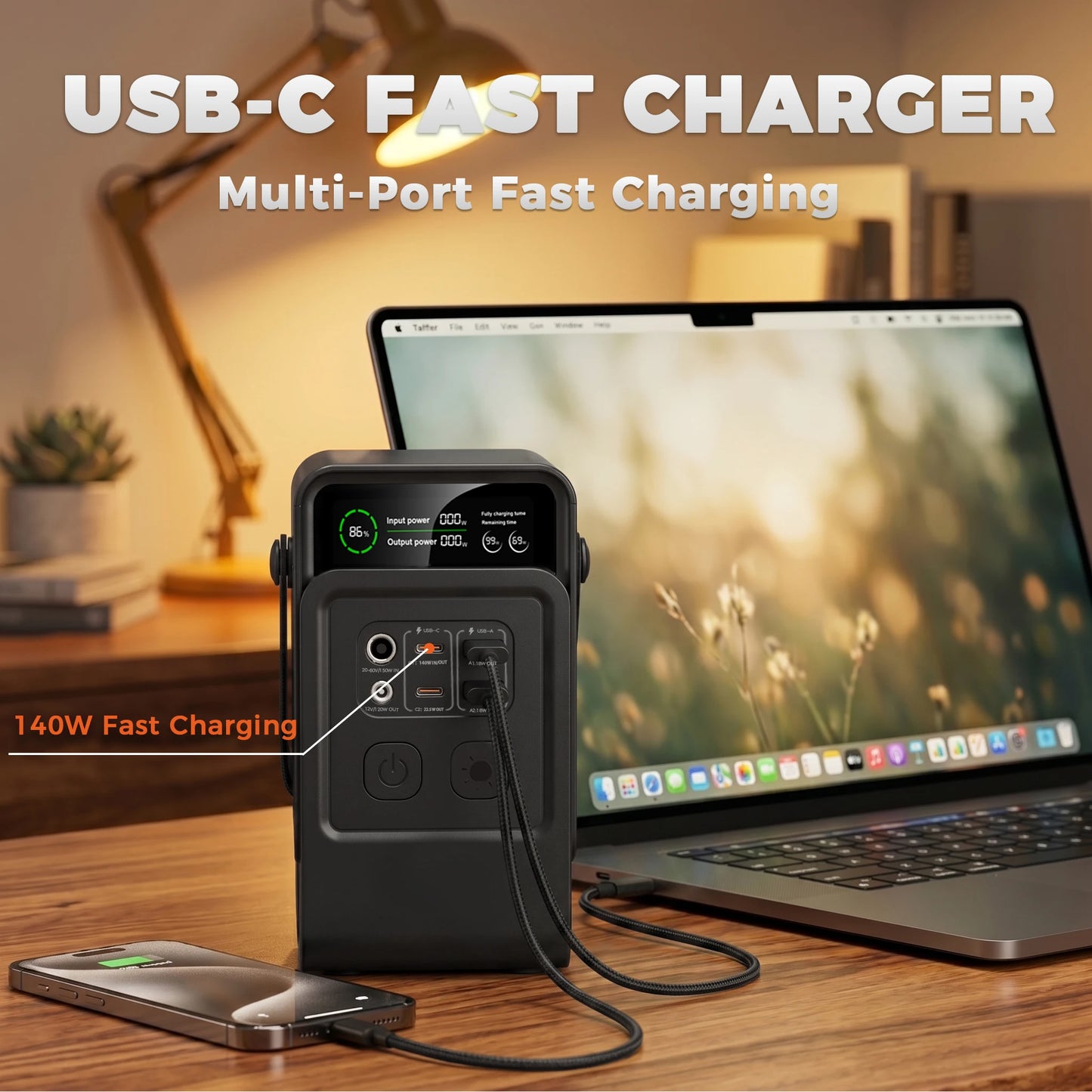 AP200 200W 192Wh Power Station Energy Storage Power Supply 60000mAh Portable Mobile Power Station Solar Generator Lifepo4 Battery