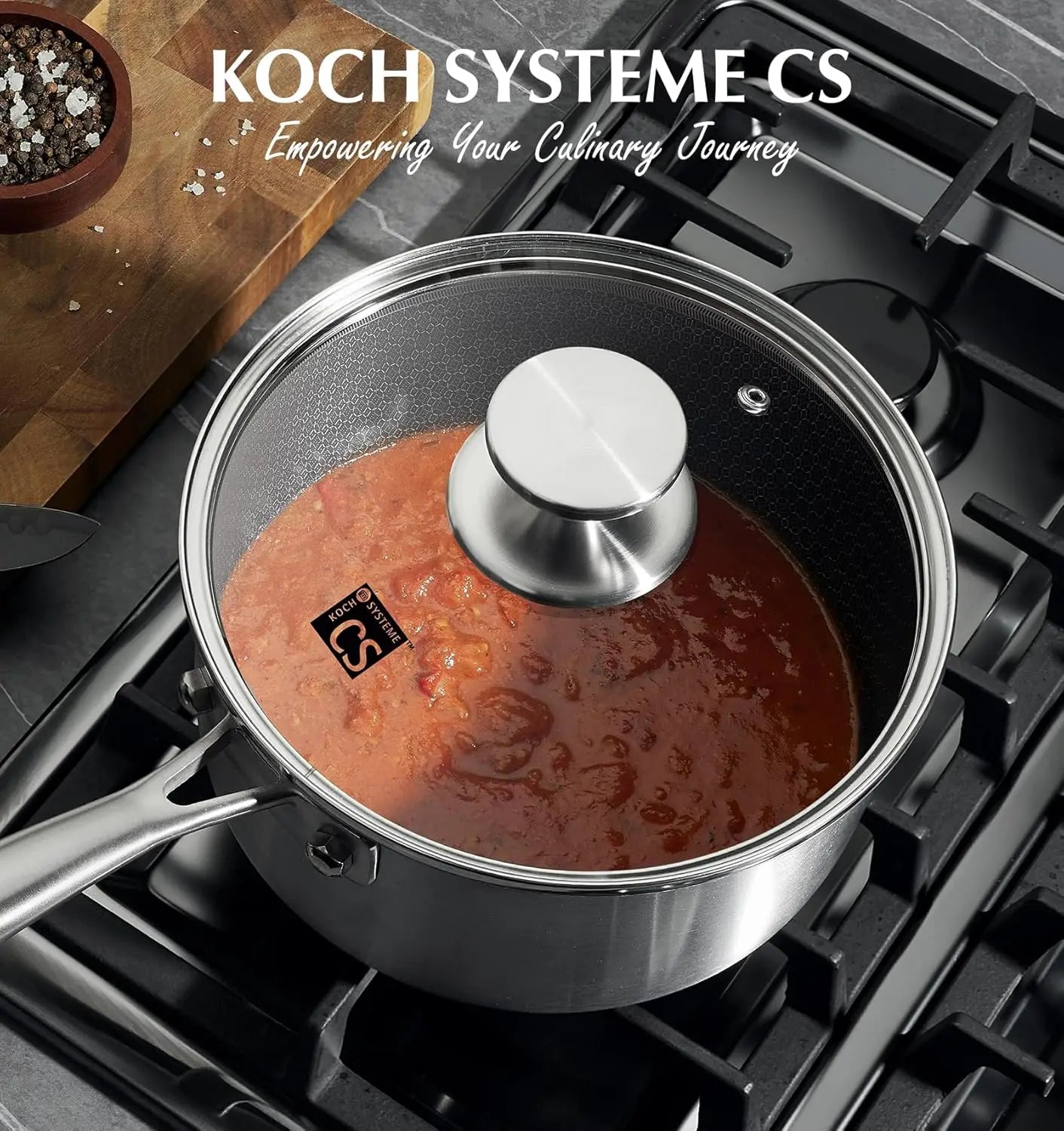 Hybrid Nonstick Stainless Steel Saucepan, 1+2+3 Quart Tri-Ply Stainless Steel Sauce Pan, Sauce Pan Set