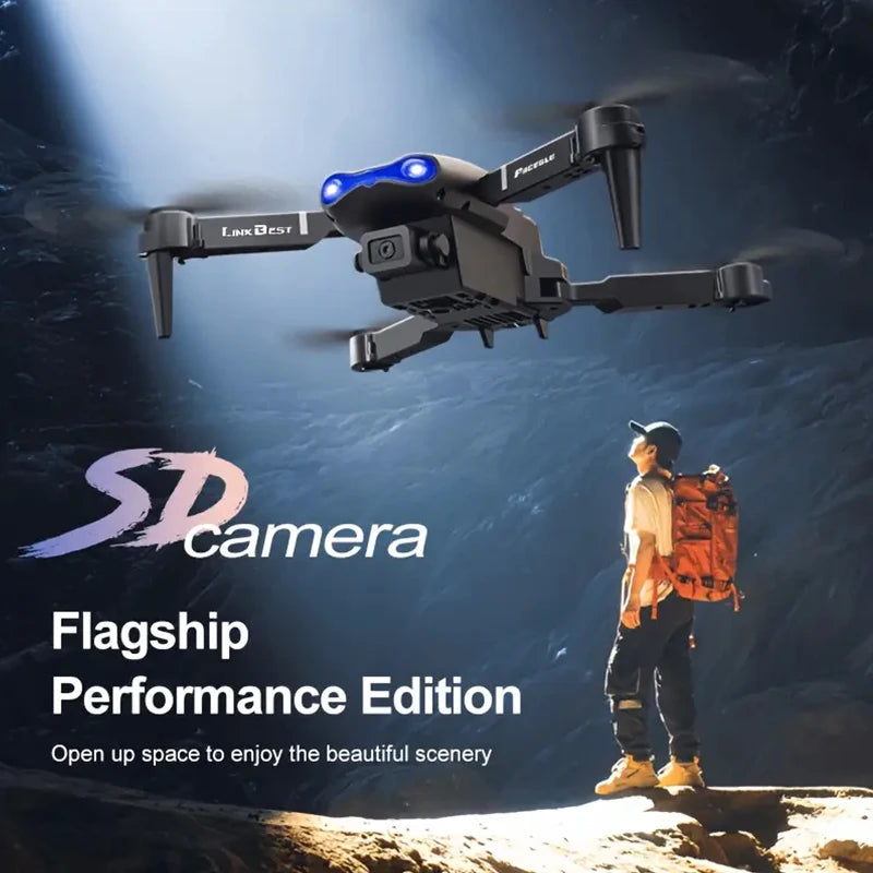 Dual Camera FPV Drone Optical Flow Hover Foldable RC Quadcopter APP Path Flight Beginner Drone Toy
