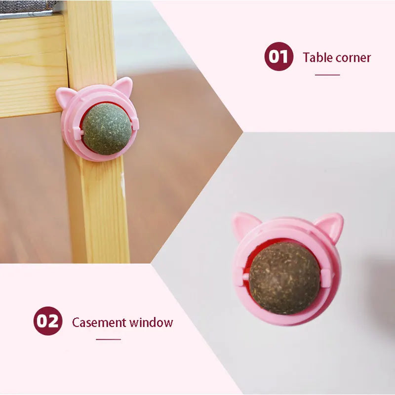 Cats Catnip Cat Toy Natural Ball Removal Cat Grass Treats to Improve Digestion Wall Sticker Scratch Itchy Treat Healthy Supplies