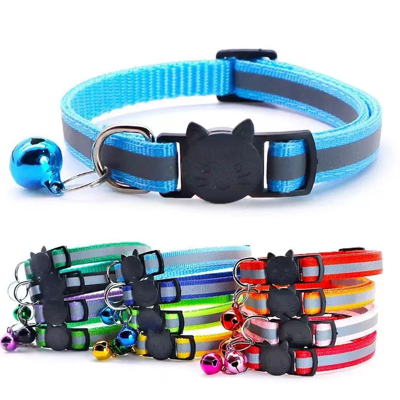 Reflective Cats Bells Collars Adjustable Dog Leash Pet Collar for Cats and Small Dogs Pet Supplies