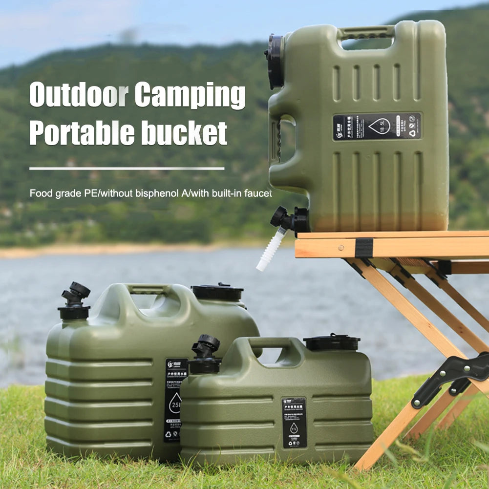 5-12L Water Bucket Large Capacity Portable Camping Water Container with Faucet No Leakage Water Tank for Outdoor Travel Driving