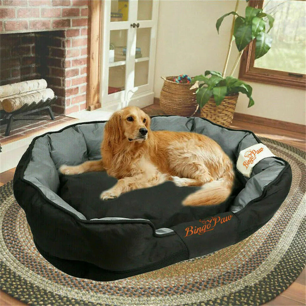 XXL XL Large Orthopedic Sofa Dog Bed Waterproof Pet Mat Kennel Pet Puppy Basket Washable Removable Cushion