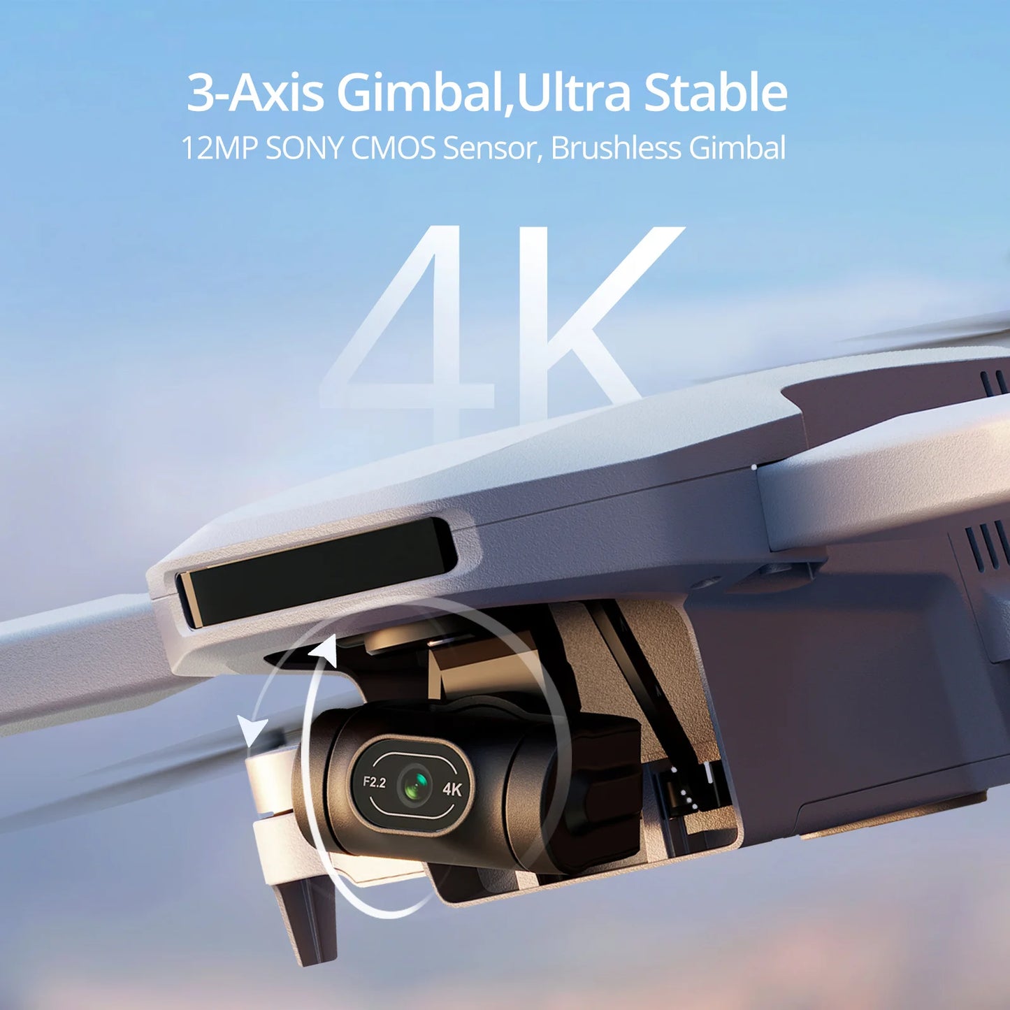 C0 Mini Drone 3 Axis Gimbal 6KM GPS 4K Professional Camera Drones Brushless RC Toy Quadcopter for Travel Gifts ATOM