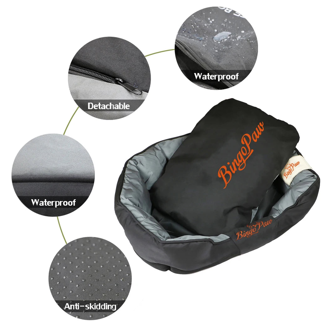 XXL XL Large Orthopedic Sofa Dog Bed Waterproof Pet Mat Kennel Pet Puppy Basket Washable Removable Cushion