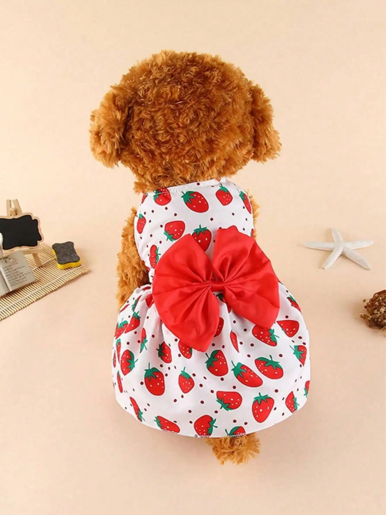 1pc Cute Letter Embroidered Pet Dress For Cats & Dogs, Ruffled Trim Costume For Christmas Party, Holiday Photo Outfit, Birthday Gift, Puppy Kitten Apparel, Festive Pet Clothing, Cute Animal Fashion, Dog Dress For Special Occa