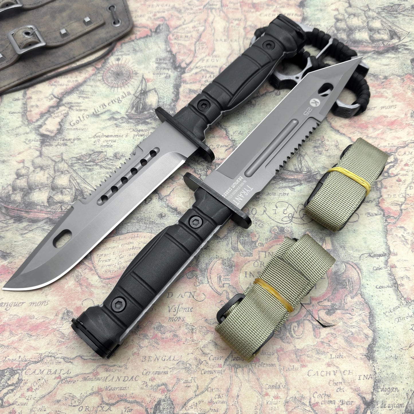 Multifunctional Knife, Essential for Wilderness Survival, Non-Slip Handle, Comes With Sheath