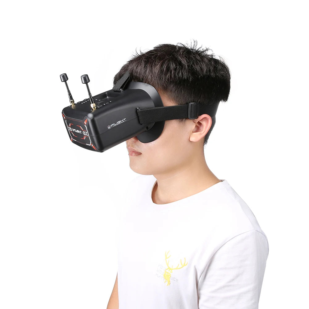 4.3inch FPV Analog Goggles 40CH 5.8GHz with DVR Function Built-in 3.7V/2000mAh Battery for RC Drone FPV Part