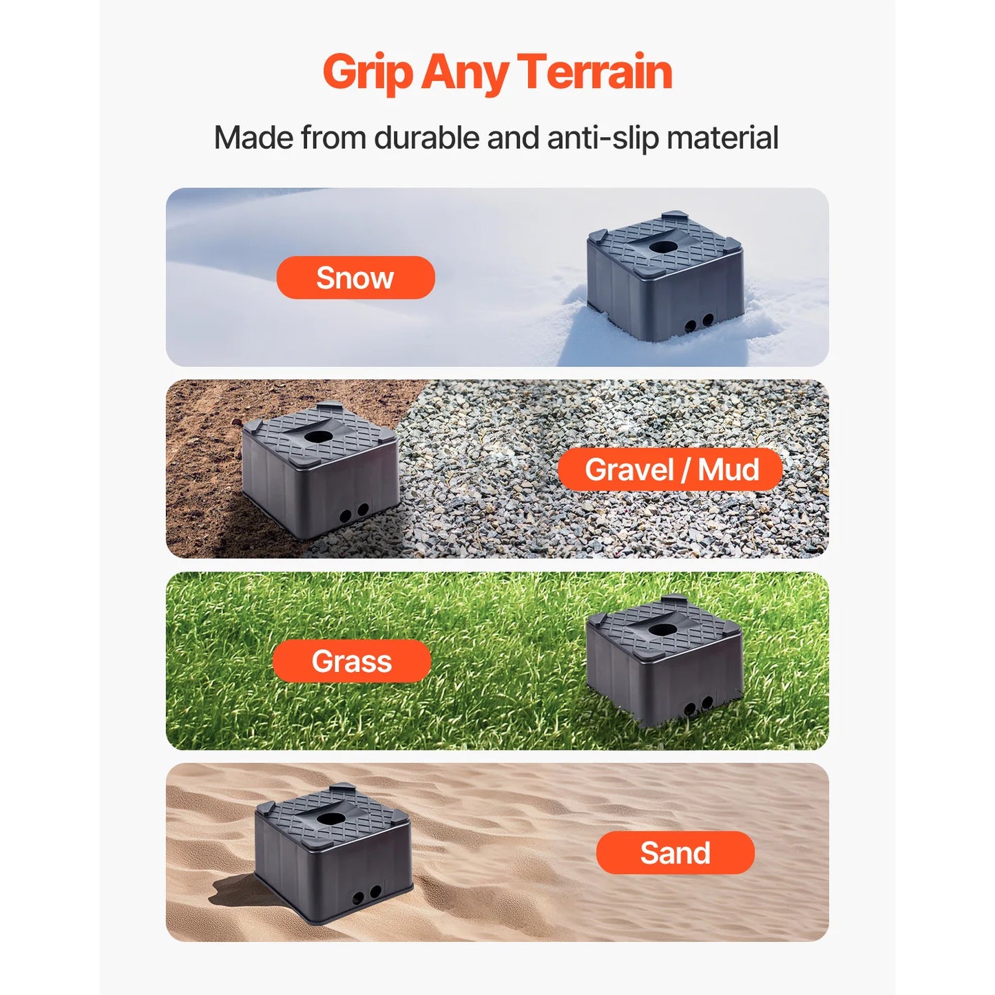 Trailer Jack Block 1/2PCS RV Leveling Block 6" High Jack Stand Motorcycle Stand Camper Accessories for Travel Trailer