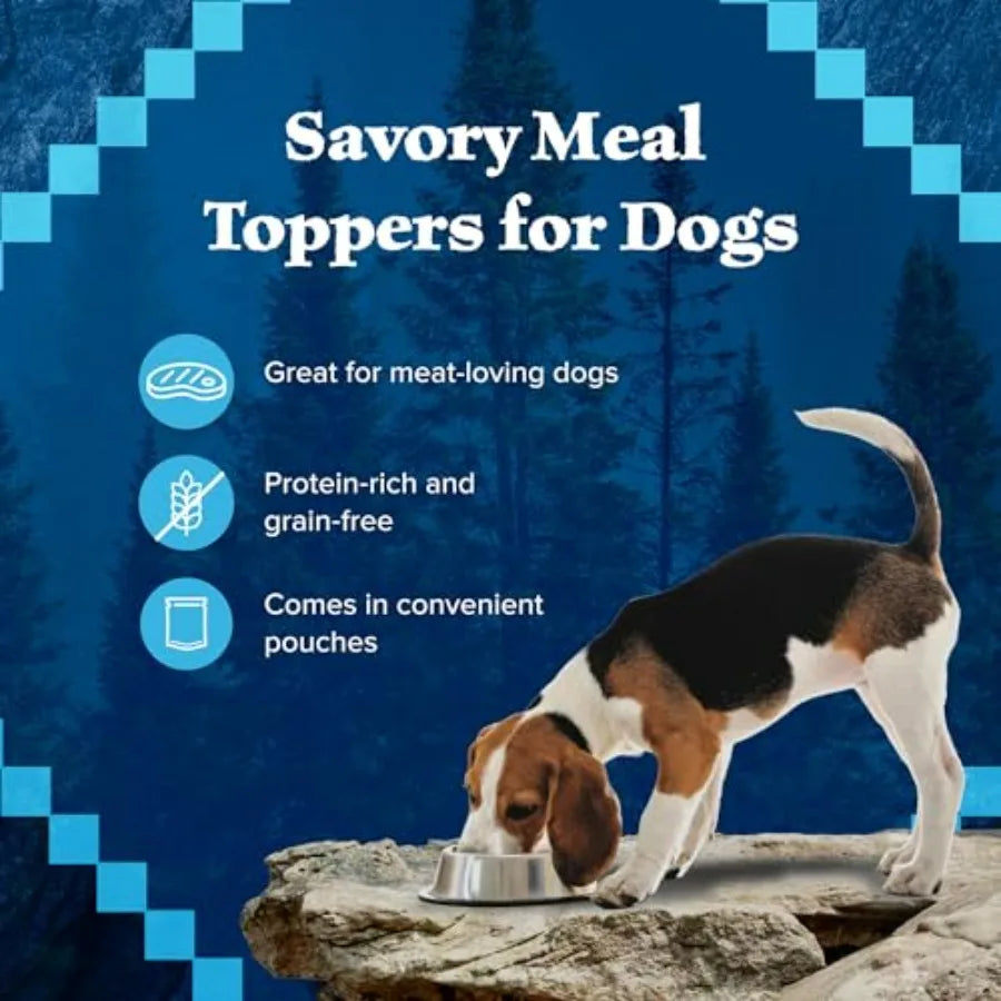 Trail Toppers Wild Cuts Wet Dog Food Variety Pack, High-Protein and Grain-Free, Made with Natural Ingredients, and F