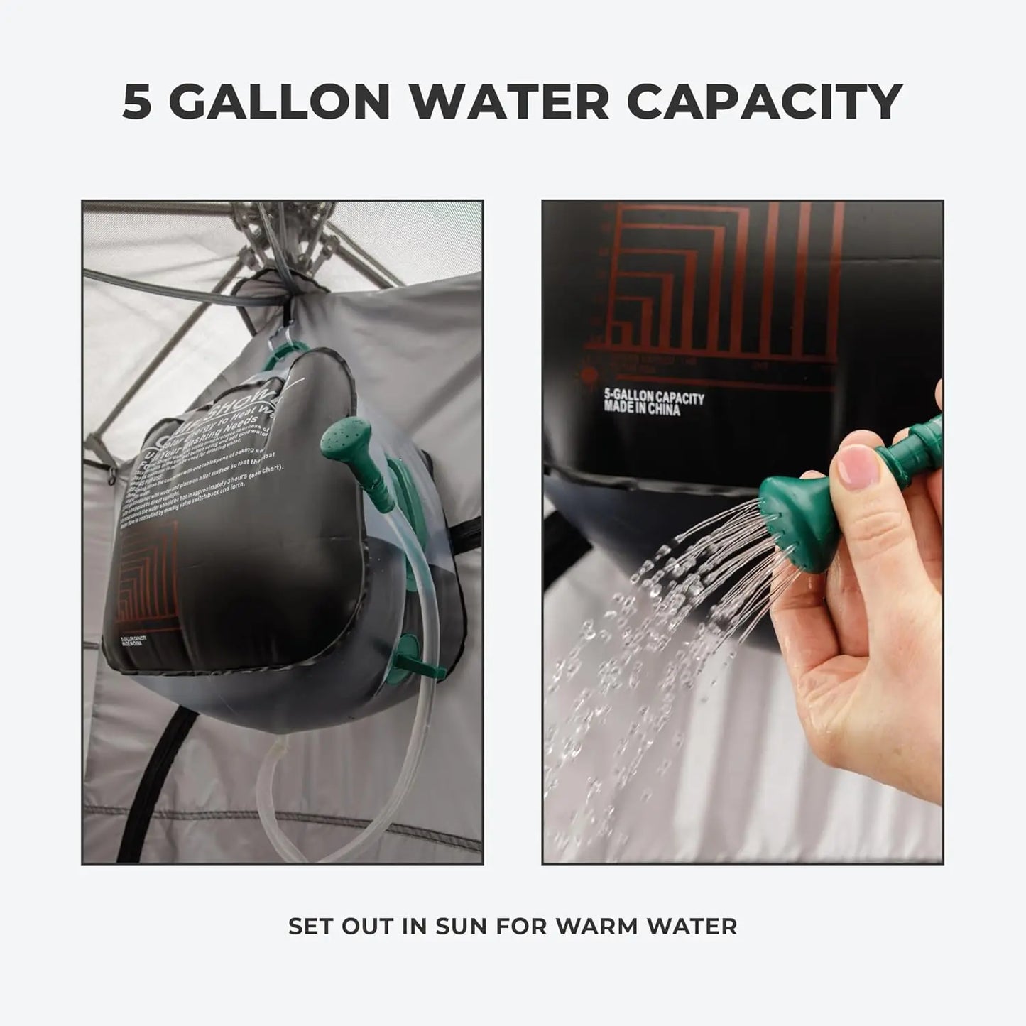 Instant Pop Up Shower Tent with Changing Room for Camping