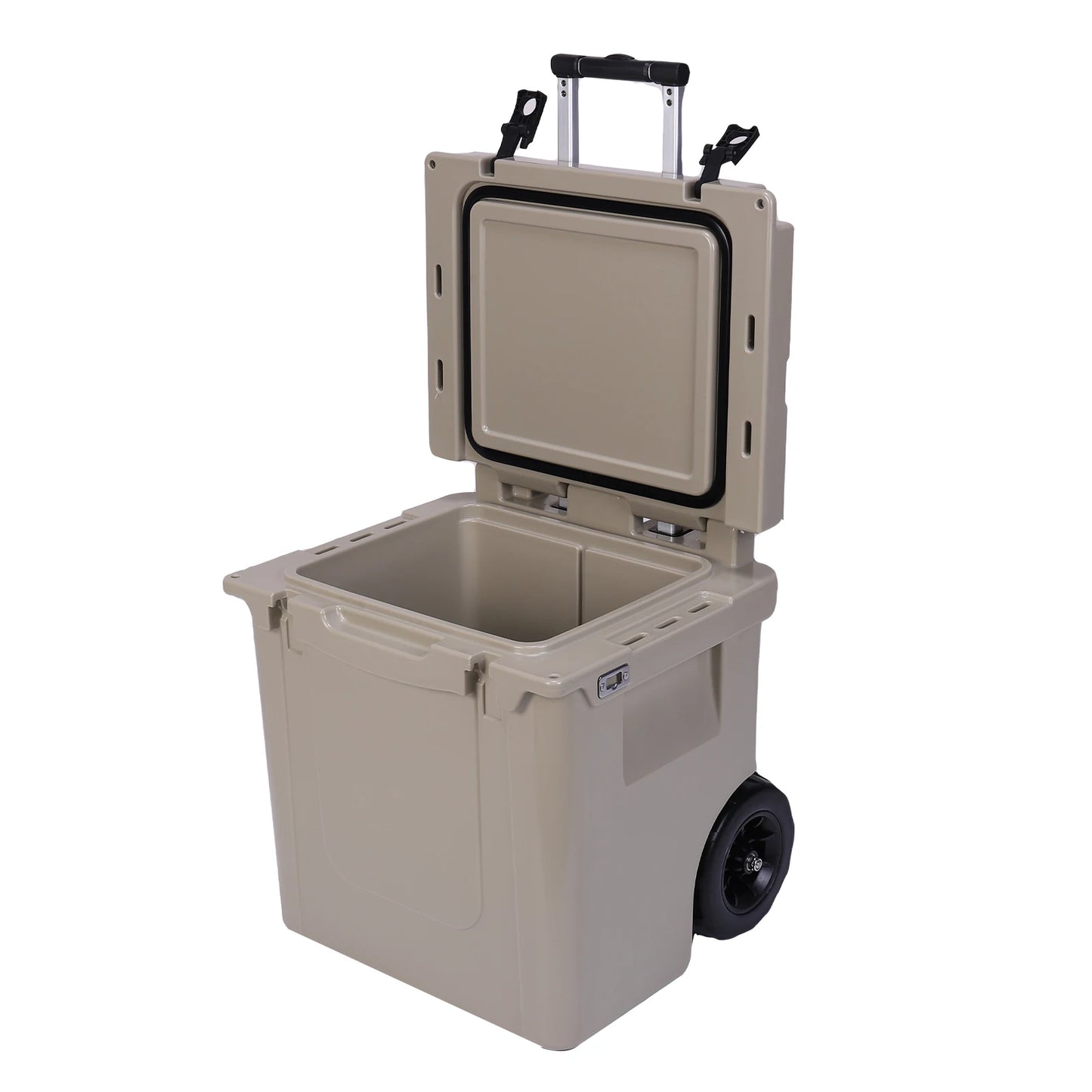 5L Insulated Ultra-Light Wheeled Hard Cooler with Wheels and Handle with Leak-Proof Tight Latches for Beach Camping Picnics More
