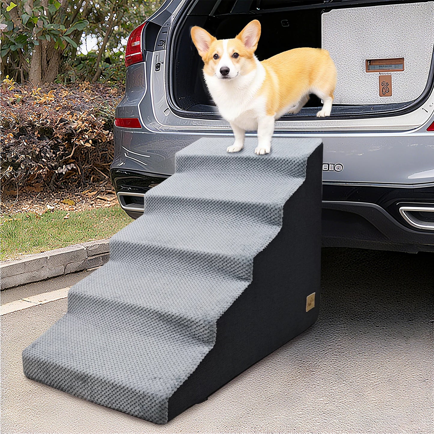 Pet 3/4/5 Step Stair Dog Cat Ramp Ladder High-Density Foam Sponge Dogs Sofa Removable and Washable Training Pet Ramp Stairs