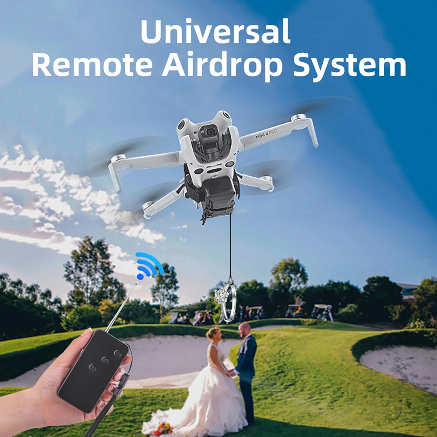 Universal Dropping Payload Delivery Device for DJI Mini 4 Pro/Mini 4K/Air 3/Avata 2/Mavic 3 Pro Thrower Air Dropper System