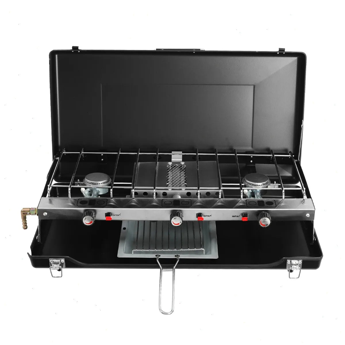 Camping Stove, Campfire Grill, Portable Folding BBQ Grill, Outdoor Cooking Stove, Lightweight Handheld, Durable Cold-Rolled Steel, Rust Resistant, Easy Carry, No Assembly Needed, Ideal for Camping Picnic Hiking