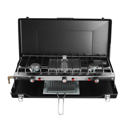Camping Stove, Campfire Grill, Portable Folding BBQ Grill, Outdoor Cooking Stove, Lightweight Handheld, Durable Cold-Rolled Steel, Rust Resistant, Easy Carry, No Assembly Needed, Ideal for Camping Picnic Hiking