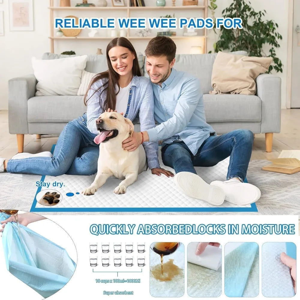 XXXXL Puppy Pee Pads 31" x 47" 40 Count, Leak-Proof & Super Absorbent Dog Pee Pads, Thicken Disposable Potty Pads for Dogs, Cats, Rabbits