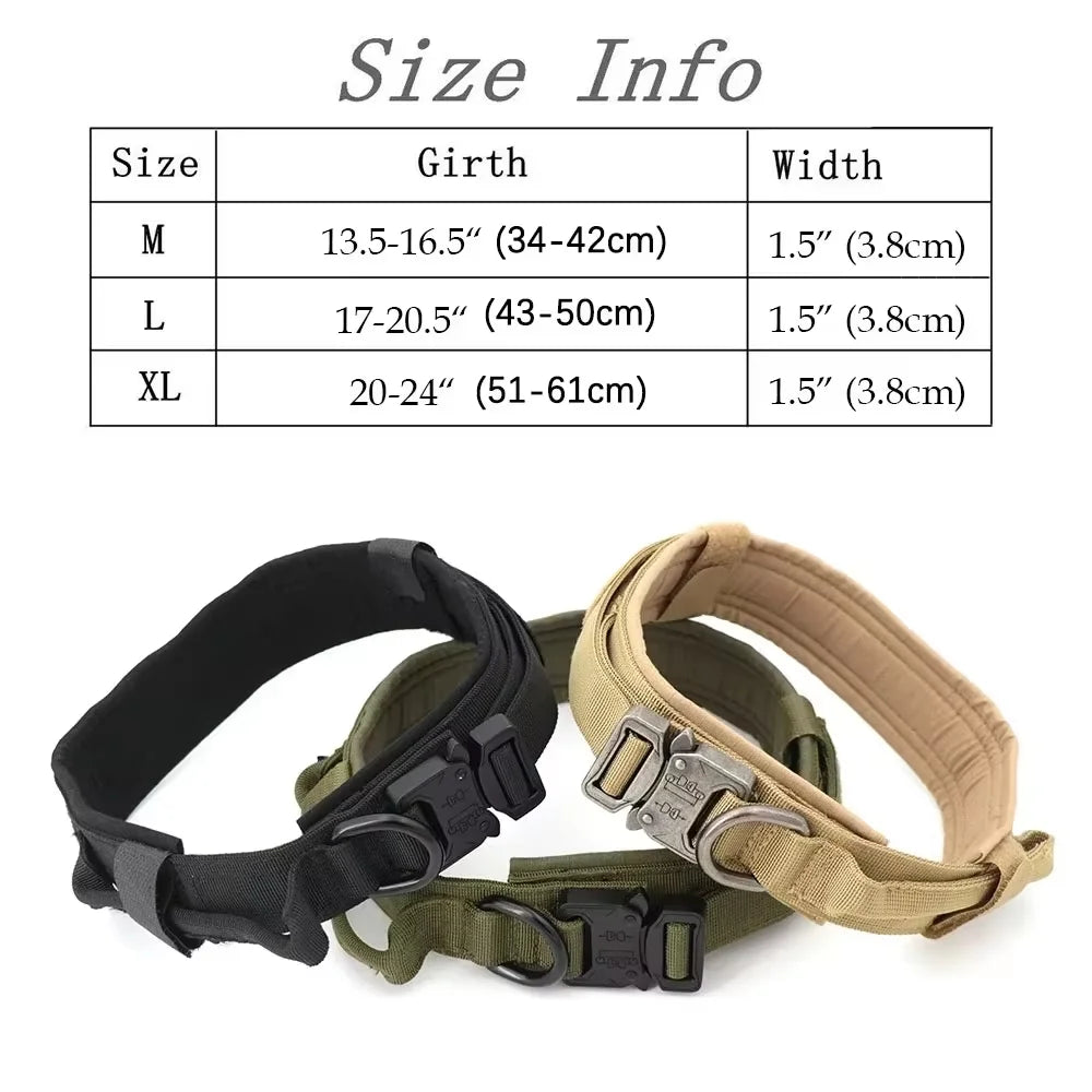 Tactical Dog Harness Collar And Leash Set Adjustable Training Walking Vest For Medium Large Dogs German Shepherd Malinois Outdoor Use