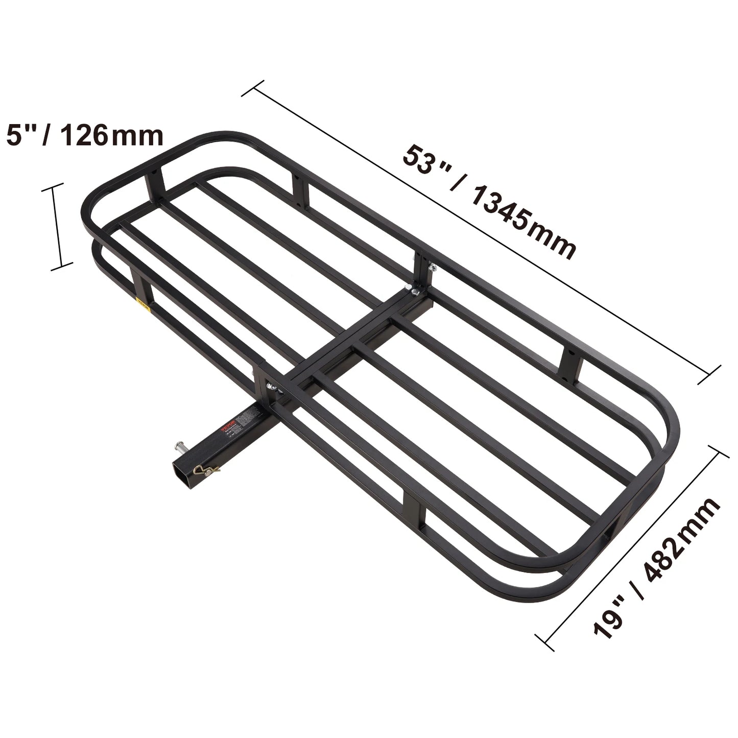 47/53/60 in Hitch Cargo Carrier 400/500lb Capacity Trailer Hitch Mount Aluminum Cargo Basket for Truck Pickup Camping