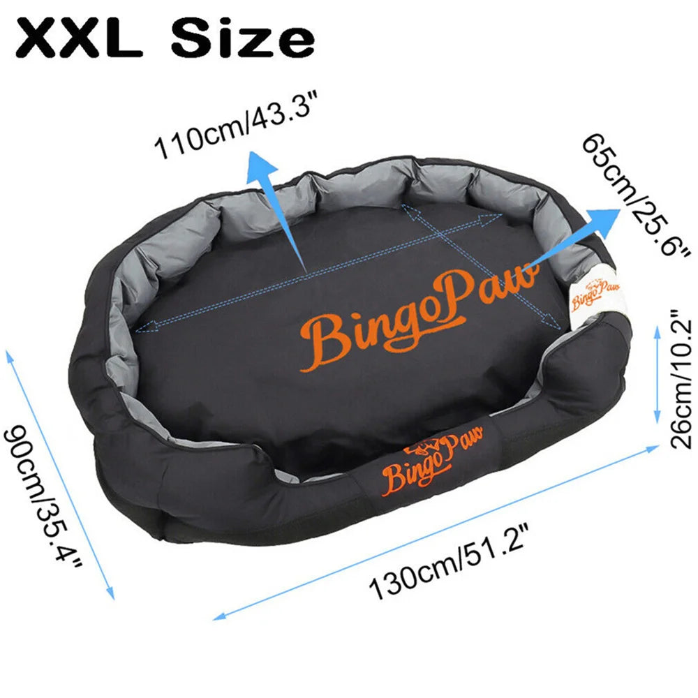 XXL, XL, L Orthopedic Sofa Dog Bed Waterproof Pet Mat Kennel Washable Pet Puppy Basket Cushion Removable fr Small, Medium, Large Dog